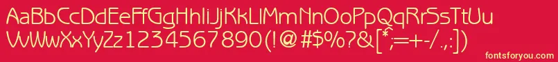 BenjaminsansRegular Font – Yellow Fonts on Red Background