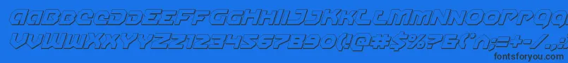 Gunnerstorm3Dital Font – Black Fonts on Blue Background