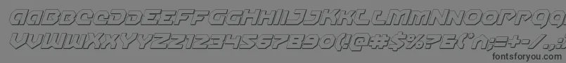 Gunnerstorm3Dital Font – Black Fonts on Gray Background