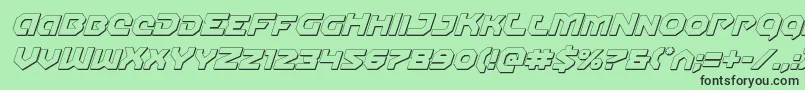 Gunnerstorm3Dital Font – Black Fonts on Green Background
