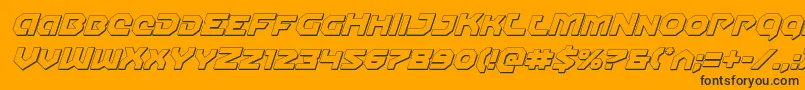 Gunnerstorm3Dital Font – Black Fonts on Orange Background