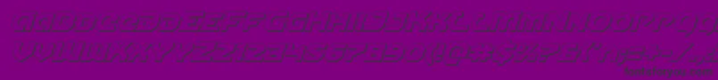 Gunnerstorm3Dital Font – Black Fonts on Purple Background