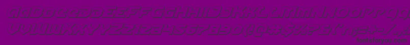 Gunnerstorm3Dital-Schriftart – Schwarze Schriften auf violettem Hintergrund