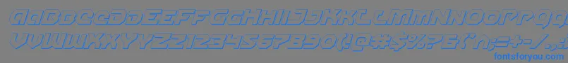 Gunnerstorm3Dital Font – Blue Fonts on Gray Background