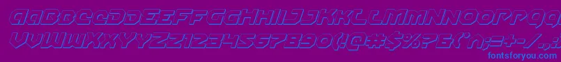 Gunnerstorm3Dital Font – Blue Fonts on Purple Background
