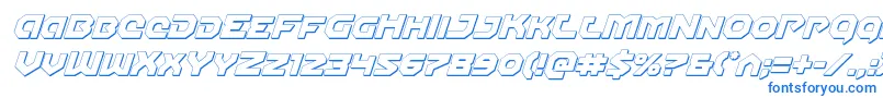 Gunnerstorm3Dital Font – Blue Fonts on White Background
