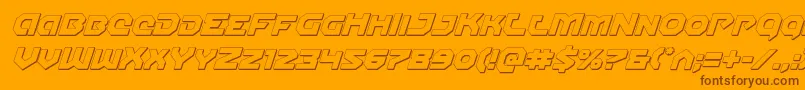 Gunnerstorm3Dital Font – Brown Fonts on Orange Background