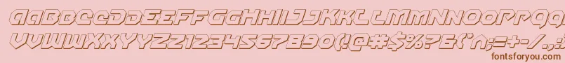 Gunnerstorm3Dital Font – Brown Fonts on Pink Background