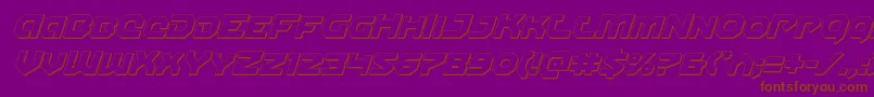 Gunnerstorm3Dital Font – Brown Fonts on Purple Background