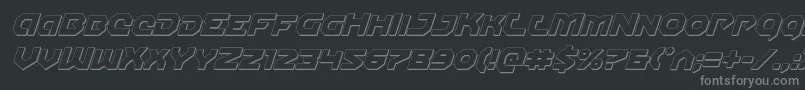 Gunnerstorm3Dital Font – Gray Fonts on Black Background