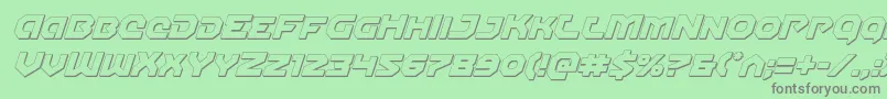 Gunnerstorm3Dital Font – Gray Fonts on Green Background