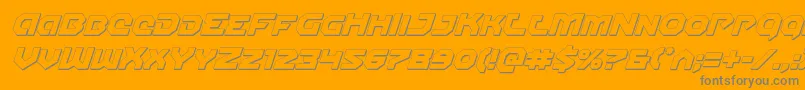 Gunnerstorm3Dital Font – Gray Fonts on Orange Background