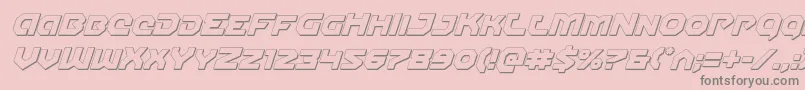 Gunnerstorm3Dital Font – Gray Fonts on Pink Background