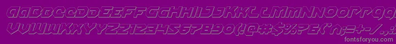Gunnerstorm3Dital Font – Gray Fonts on Purple Background