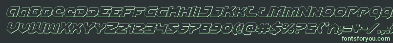 Gunnerstorm3Dital Font – Green Fonts on Black Background