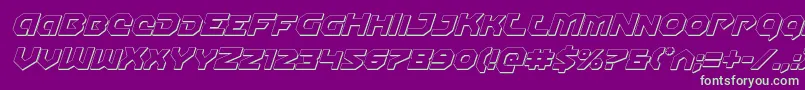 Gunnerstorm3Dital Font – Green Fonts on Purple Background