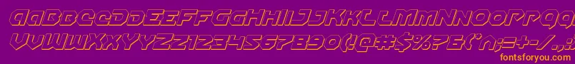 Gunnerstorm3Dital Font – Orange Fonts on Purple Background