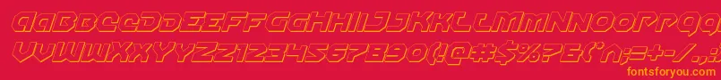 Gunnerstorm3Dital Font – Orange Fonts on Red Background
