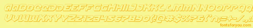 Gunnerstorm3Dital Font – Orange Fonts on Yellow Background