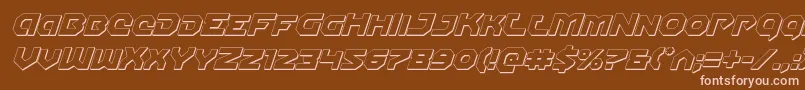Gunnerstorm3Dital Font – Pink Fonts on Brown Background