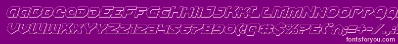Gunnerstorm3Dital Font – Pink Fonts on Purple Background