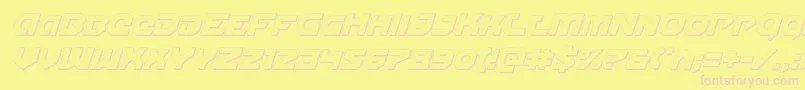 Gunnerstorm3Dital Font – Pink Fonts on Yellow Background