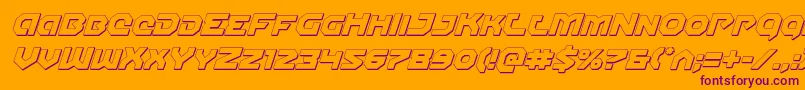 Gunnerstorm3Dital Font – Purple Fonts on Orange Background