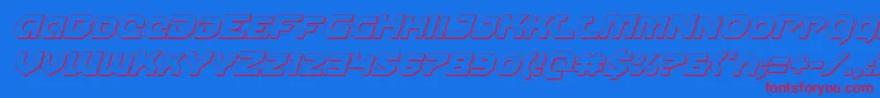 Gunnerstorm3Dital Font – Red Fonts on Blue Background