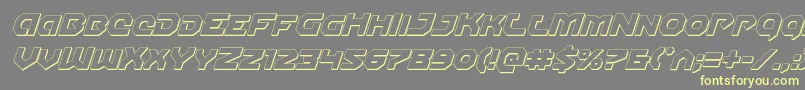 Gunnerstorm3Dital Font – Yellow Fonts on Gray Background