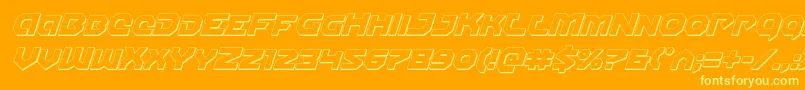 Gunnerstorm3Dital Font – Yellow Fonts on Orange Background
