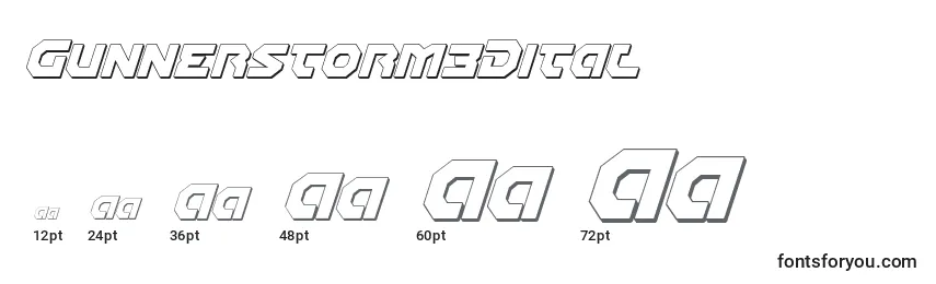 Gunnerstorm3Dital Font Sizes
