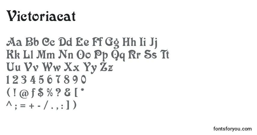 Czcionka Victoriacat – alfabet, cyfry, specjalne znaki