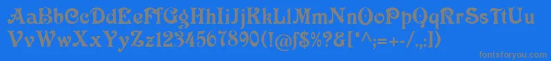 Victoriacat-Schriftart – Graue Schriften auf blauem Hintergrund