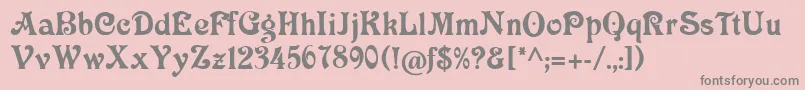 Victoriacat-Schriftart – Graue Schriften auf rosa Hintergrund
