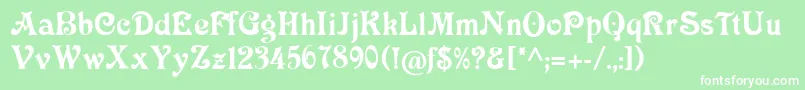 Victoriacat Font – White Fonts on Green Background