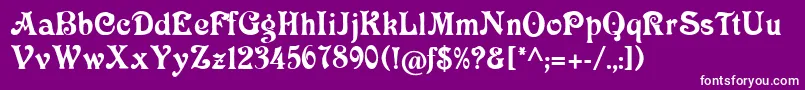 Victoriacat-fontti – valkoiset fontit violetilla taustalla