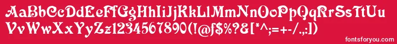 Victoriacat Font – White Fonts on Red Background