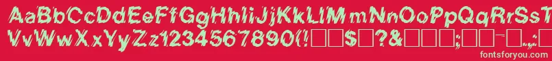 LowerWestsideRegular Font – Green Fonts on Red Background