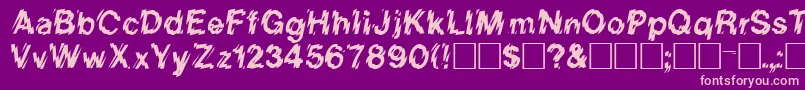 LowerWestsideRegular Font – Pink Fonts on Purple Background