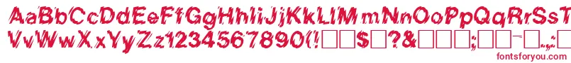 LowerWestsideRegular Font – Red Fonts on White Background