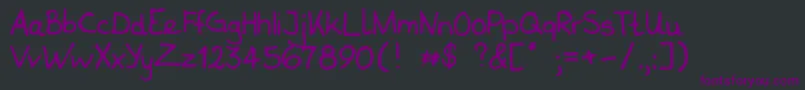 Czcionka Thi – fioletowe czcionki na czarnym tle