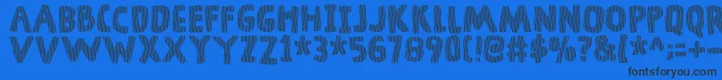 フォントDingelingDemo – 黒い文字の青い背景