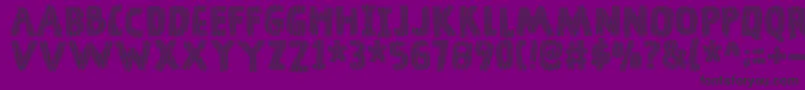 Шрифт DingelingDemo – чёрные шрифты на фиолетовом фоне
