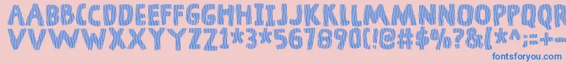 フォントDingelingDemo – ピンクの背景に青い文字