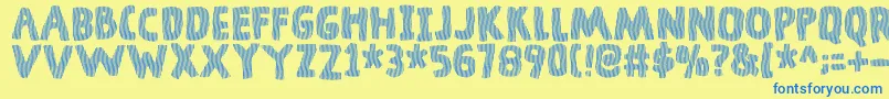 DingelingDemo Font – Blue Fonts on Yellow Background