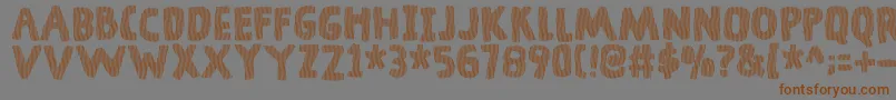 DingelingDemo-Schriftart – Braune Schriften auf grauem Hintergrund