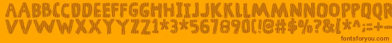 DingelingDemo Font – Brown Fonts on Orange Background