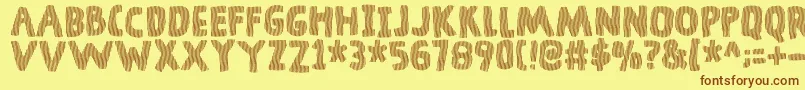 DingelingDemo Font – Brown Fonts on Yellow Background