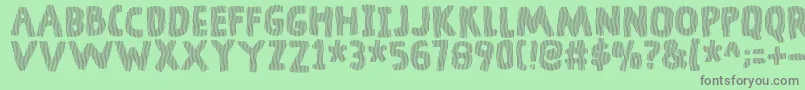 DingelingDemo Font – Gray Fonts on Green Background