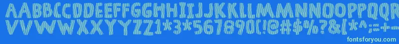 DingelingDemo Font – Green Fonts on Blue Background